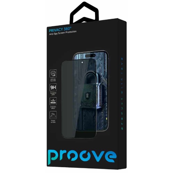 Фото - Захисне скло для смартфону Proove Privacy 360 iPhone 15 Pro black (PGP360I15P01)