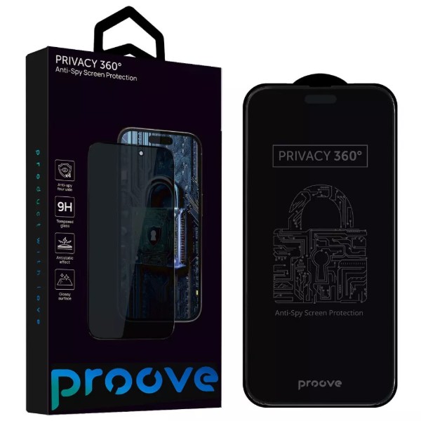 Фото - Захисне скло для смартфону Proove Privacy 360 iPhone 17 Pro black (PGP360I17P01)