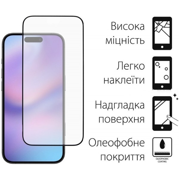 Фото - Защитное стекло для смартфона DENGOS for Apple iPhone 17 Black Full Glue (TGFG-408)