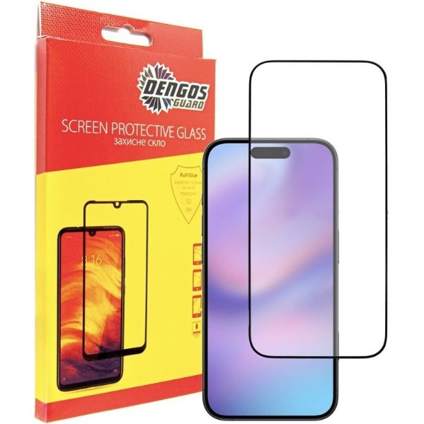 Фото - Защитное стекло для смартфона DENGOS for Apple iPhone 17 Black Full Glue (TGFG-408)