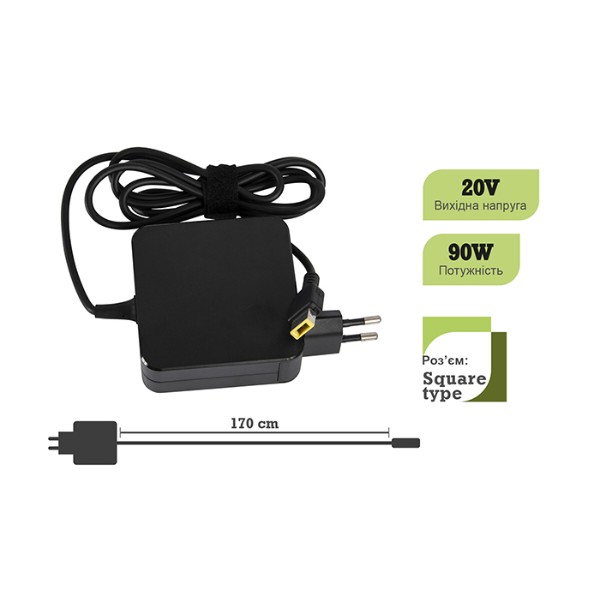 Фото - Зарядний пристрій для ноутбука 1stCharger 90W 20V 4.5 USB Wall Mount (WM1ST20V90WUSB)
