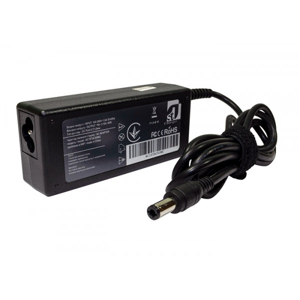 Фото - Зарядное устройство для ноутбука 1stCharger Acer 65W 19V 3.16A 6.3x3.0 силовой кабель (AC1STAC60WC)