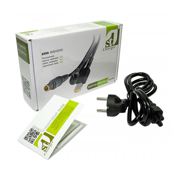 Фото - Зарядное устройство для ноутбука 1stCharger Lenovo 18W 12V 1.5A 3.0x1.0 силовой кабель (AC1STLE18WE2)