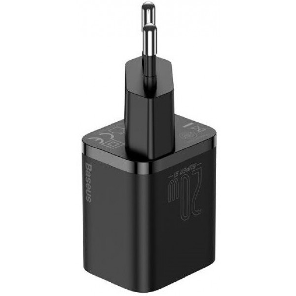 Фото - Сетевое зарядное устройство Baseus 20W Super Si USB-C (TZCCSUP-B01) Black