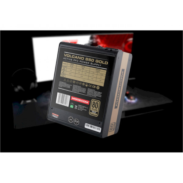 Фото - Блок питания для ПК Modecom Volcano 850 Gold (ZAS-MC92-SM-850-ATX-VOLCA)