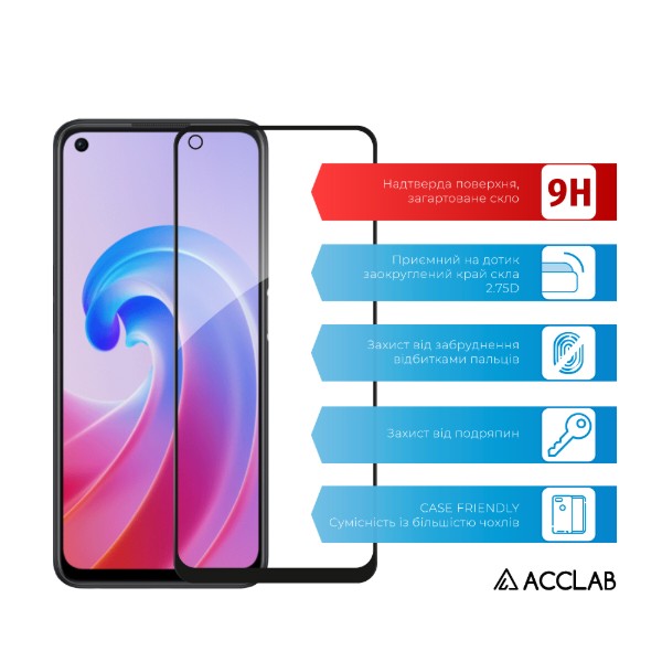 Фото - Захисне скло для смартфону ACCLAB Full Glue for Oppo A96 (1283126522147)