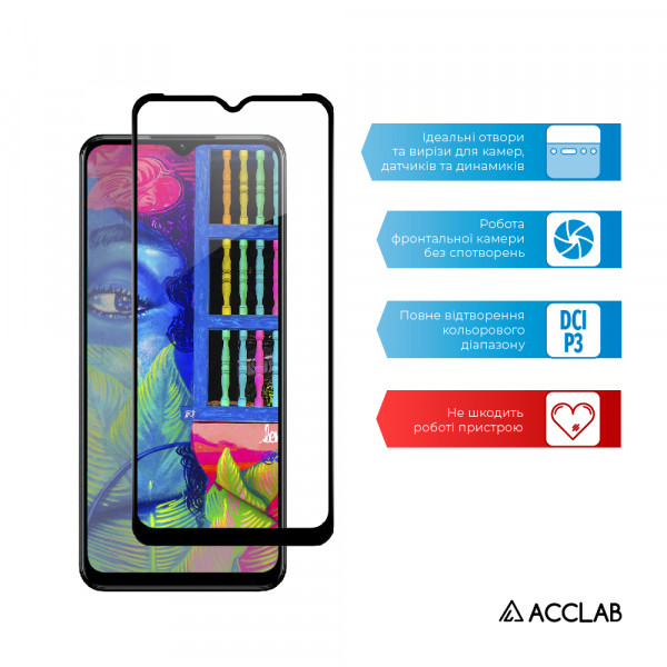 Фото - Защитное стекло для смартфона ACCLAB Full Glue for Realme C35 (1283126531286)