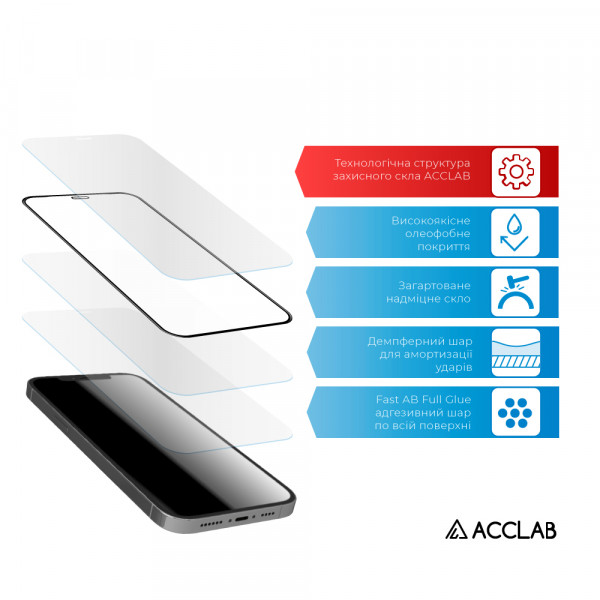 Фото - Захисне скло для смартфону ACCLAB Full Glue for Tecno Camon 19/19 Pro Black (1283126547249)