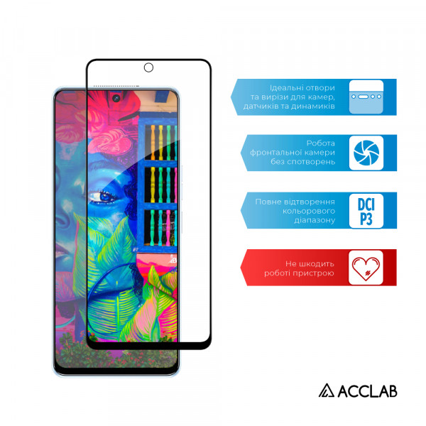 Фото - Захисне скло для смартфону ACCLAB Full Glue for Tecno Camon 19/19 Pro Black (1283126547249)
