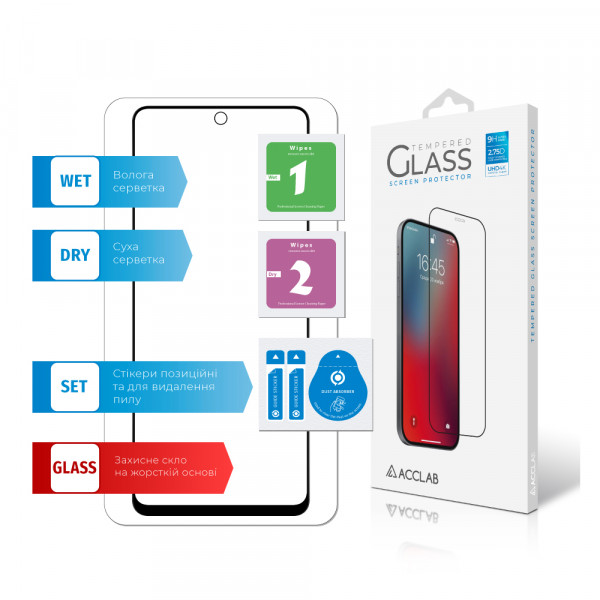 Фото - Захисне скло для смартфону ACCLAB Full Glue for Tecno Camon 19/19 Pro Black (1283126547249)