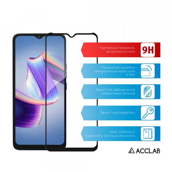 Фото - Захисне скло для смартфону ACCLAB Full Glue for Tecno Pop 5 LTE (1283126535345)