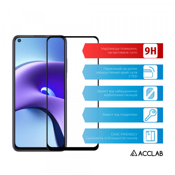 Фото - Захисне скло для смартфону ACCLAB Full Glue for Xiaomi Redmi Note 9T (1283126510571)
