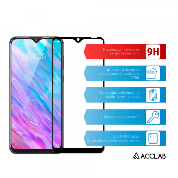Фото - Защитное стекло для смартфона ACCLAB Full Glue for ZTE Blade 20 (1283126516870)
