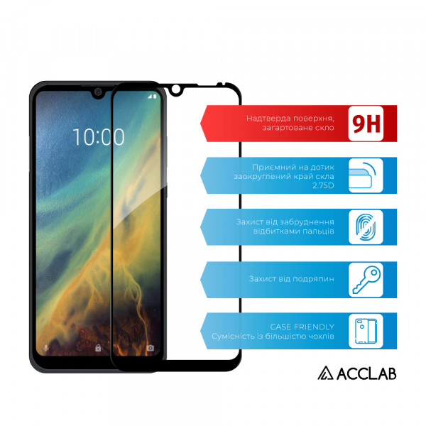 Фото - Захисне скло для смартфону ACCLAB Full Glue for ZTE Blade A51 Lite (1283126535260)