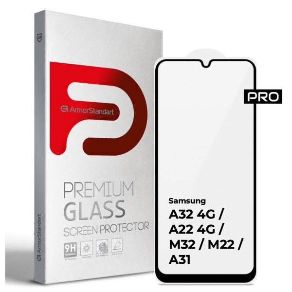 Фото - Захисне скло для смартфону Armorstandart Pro for Samsung A32 4G / A22 4G / M32 / M22 / A31 Black (ARM57969)