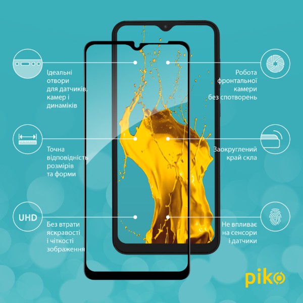Фото - Захисне скло для смартфону Piko Full Glue for Samsung A04S Black (1283126544903)