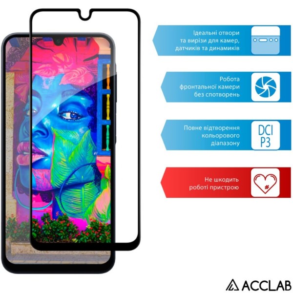Фото - Захисне скло для смартфону ACCLAB Full Glue for Samsung Galaxy A16 SM-A165 Black (1283126598821)