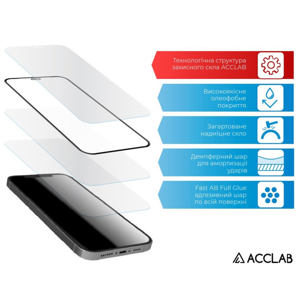 Фото - Захисне скло для смартфону ACCLAB Full Glue for Samsung Galaxy S25 Ultra SM-S938 Black (1283126609794)