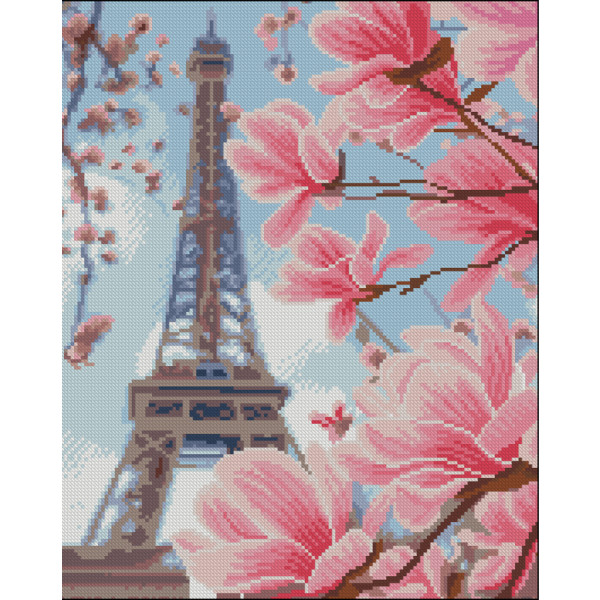 Фото - Алмазний живопис Strateg Весняний Париж 40х50 (ZAV4050-54)