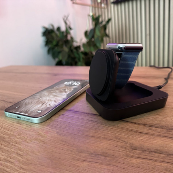 Фото - Бездротовий зарядний пристрій Zens Nightstand Charger Pro 2 Wireless Black (ZEDC28B/00)