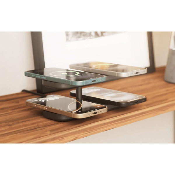Фото - Бездротовий зарядний пристрій Zens Quattro Wireless Charger Pro 4 Black (ZEQC01B/00)