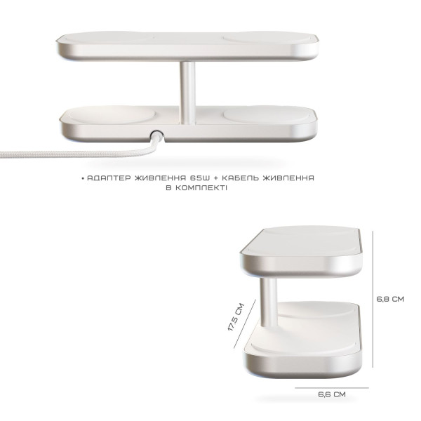 Фото - Бездротовий зарядний пристрій Zens Quattro Wireless Charger Pro 4 White (ZEQC01W/00)