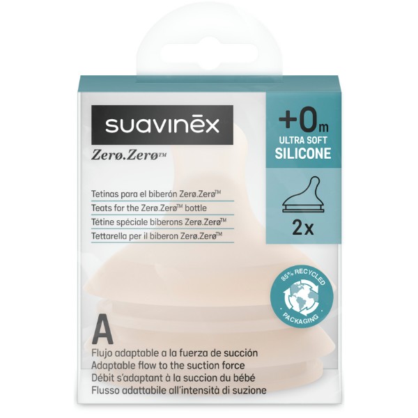 Фото - Средний поток соска детская силиконовая Suavinex ZERO бежевая +0 мес. (308446)
