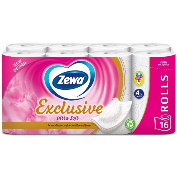 Фото - Туалетний папір Zewa Exclusive ultra soft 4сл, 16шт