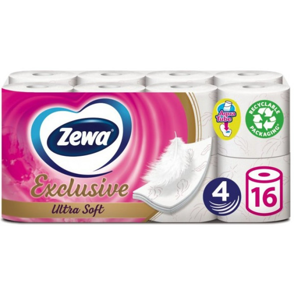 Фото - Туалетний папір Zewa Exclusive ultra soft 4сл, 16шт