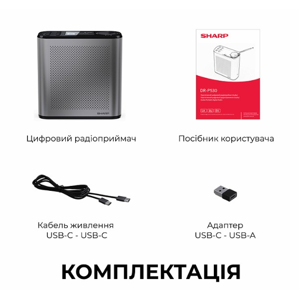 Фото - Радиоприемник Sharp DR-P530 (GY)