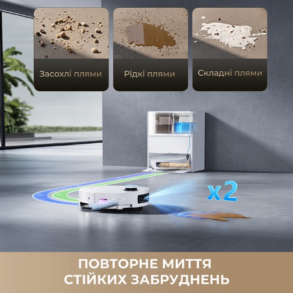 Фото - Пилосос робот миючий з базою Dreame Aqua 10 Ultra Track Complete White (RLR81CE-1-WH)