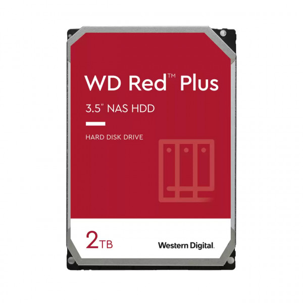 Фото - Жорсткий диск внутрішній Western Digital Red Plus 2TB 5400rpm (WD20EFPX)