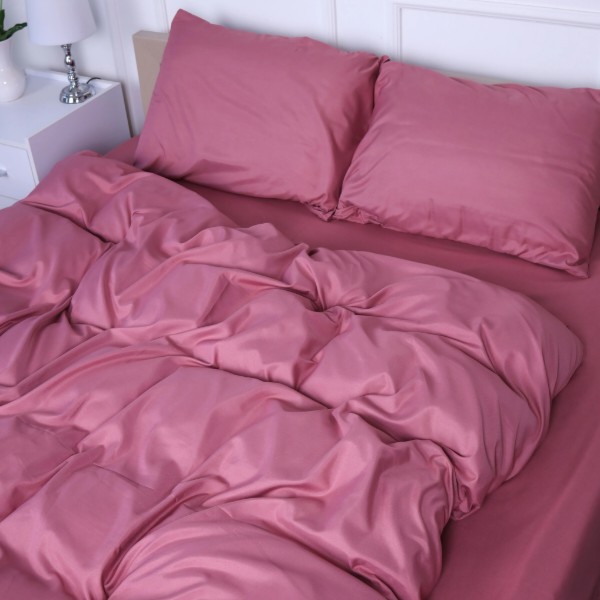 Фото - Комплект постельного белья MirSon №17-1608 Heather Rose Mikrosatin Premium Однотонный 175х210 см (2200007233083)