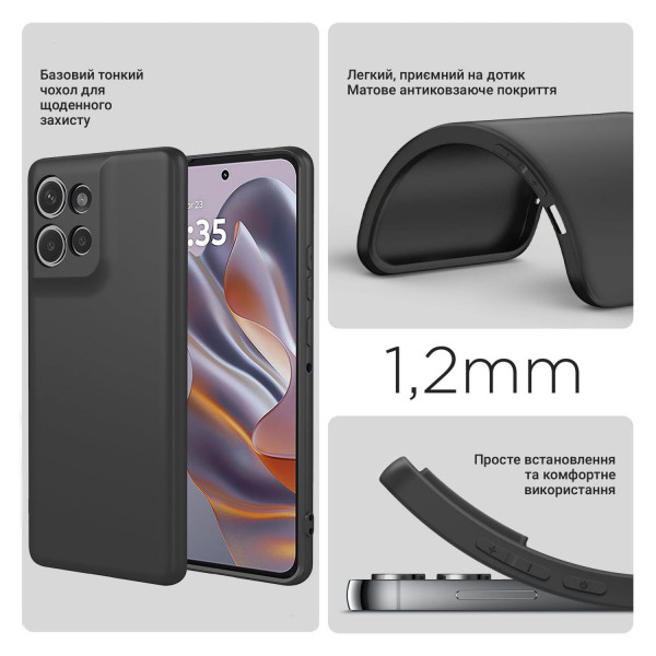Фото - Чохол для смартфону BeCover for Motorola Moto G75 Black (712752)