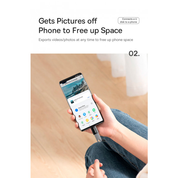 Фото - Перехідник Baseus Ingenuity Series Mini OTG Adaptor Type-C to USB-A 3.1 Black (ZJJQ000001)