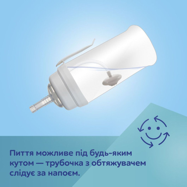 Фото - Поїльник-непроливайка дитячий Canpol babies з трубочкою і обтяжувачем BabiesBoo - панда (56/510_whi)