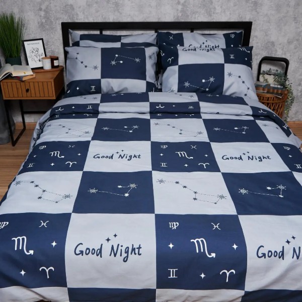 Фото - Комплект постельного белья Moon&Star Микросатин Premium Zodiac Dream 175х210 нав. 2х70х70 (MS-820008092)