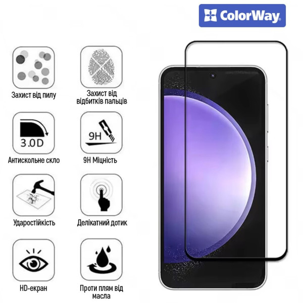 Фото - Захисне скло для смартфону Colorway 9H FC glue ZTE Blade A72 black (ZT-GSFGZBA72-BK)