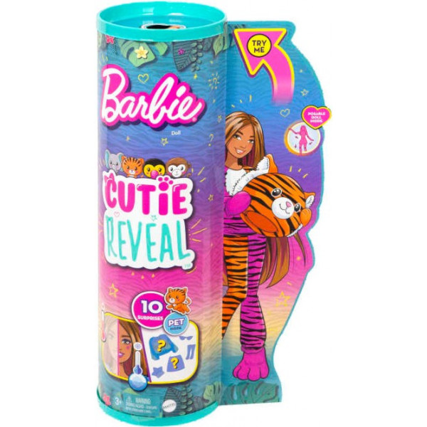 Фото - Лялька Barbie "Cutie Reveal" серії "Друзі з джунглів" — тигреня (HKP99)