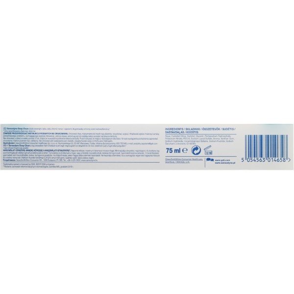 Фото - Зубная паста Sensodyne Глубокая очистка 75 мл (5054563190772)