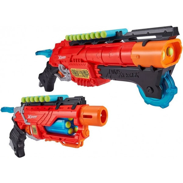 Фото - Бластер многозарядный ZURU набор X-Shot DINO Combo Pack (2 средних яйца, 4 маленьких яйца, 48 патронов) (4859)