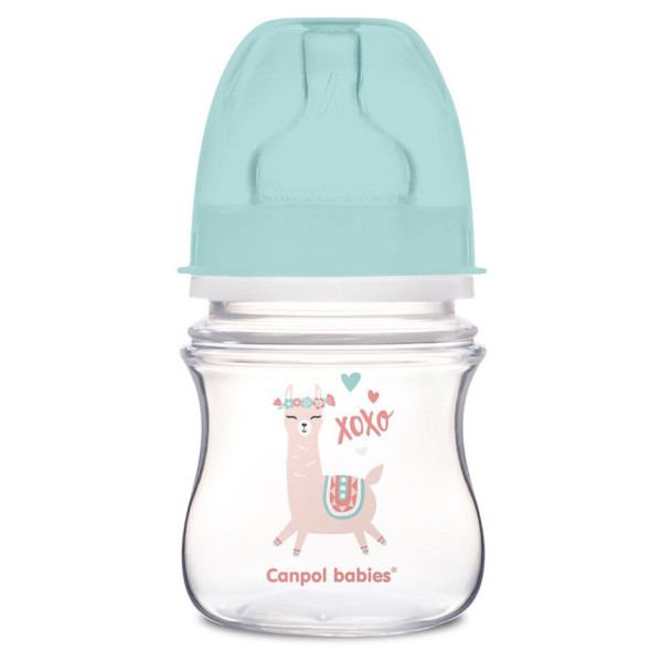Фото - Пляшка для годування Canpol babies з широким отвором антиколікова Easystart 120 мл зелена (35/220_gre)