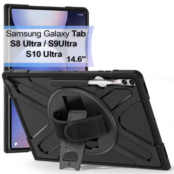 Фото - Чохол для планшета BeCover Heavy Duty Case for Samsung Galaxy Tab S8 Ultra/S9 Ultra/S10 Ultra (X900/X906/X910/X916/X920/X926) 14.6" Black (713664)