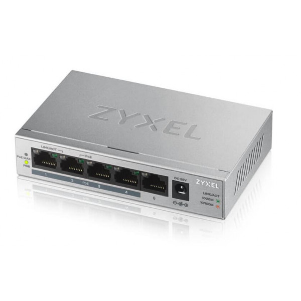 Фото - Коммутатор локальной сети (Switch) Zyxel GS1005HP-EU0101F