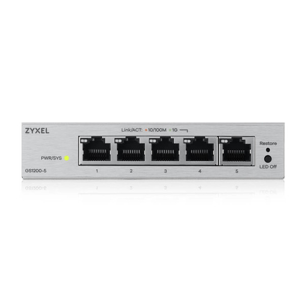 Фото - Коммутатор локальной сети (Switch) Zyxel GS1200-5 v3 (GS1200-5V3-EU0101F)