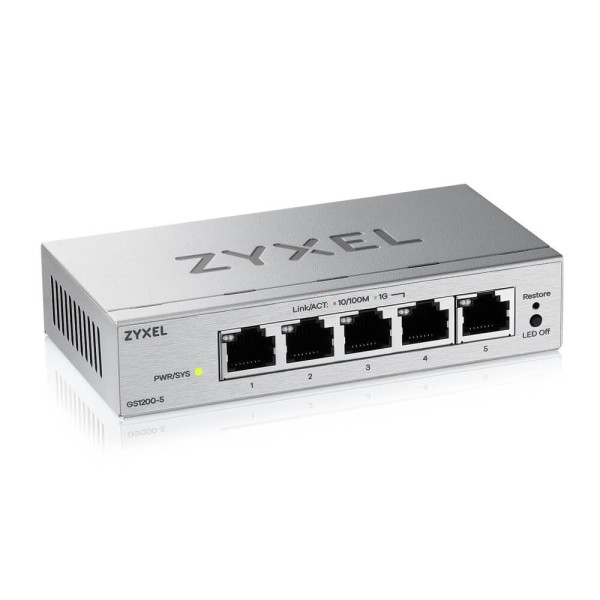 Фото - Коммутатор локальной сети (Switch) Zyxel GS1200-5 v3 (GS1200-5V3-EU0101F)