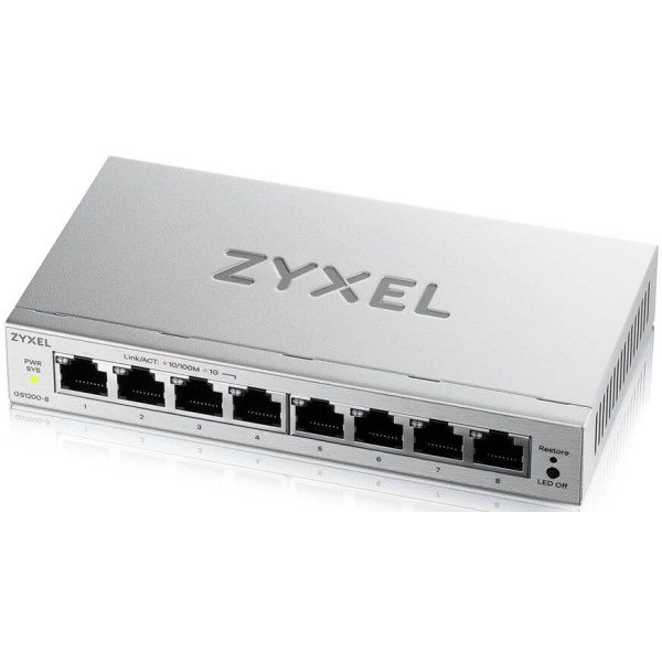 Фото - Коммутатор локальной сети (Switch) Zyxel GS1200-8 v3 (GS1200-8V3-EU0101F)