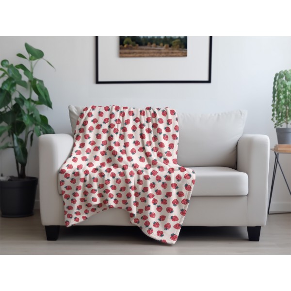 Фото - Плед полуторний Biltex Flannel бежевий Sweetberry 150х200 (4820298413971)