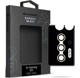 Захисне скло для смартфону Armorstandart для камери Supreme Black Icon for Samsung S24 Amber Yellow (ARM76609)