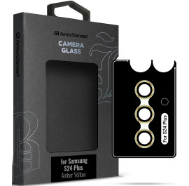 Захисне скло для смартфону Armorstandart для камери Supreme Black Icon for Samsung S24 Plus Amber Yellow (ARM76613)